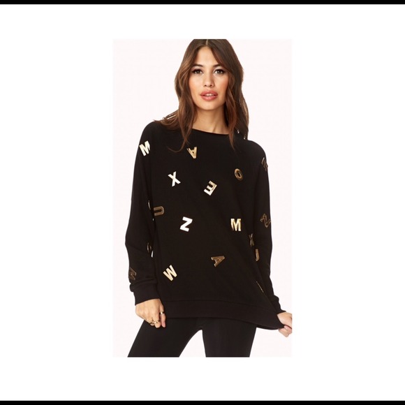 Gold Plated Alphabet Sweater