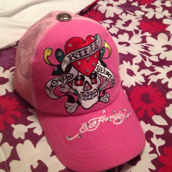 Pink Ed hardy hat