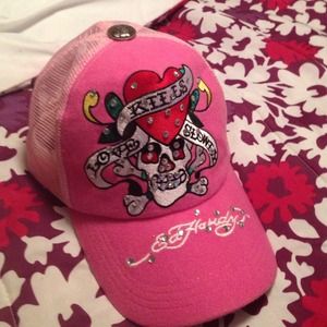 Pink Ed hardy hat