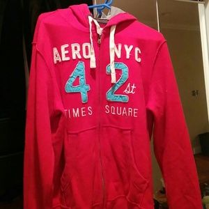 Men's red aeropostale hoodie