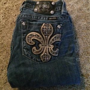 Bootcut miss me jeans! Dark blue size 28!