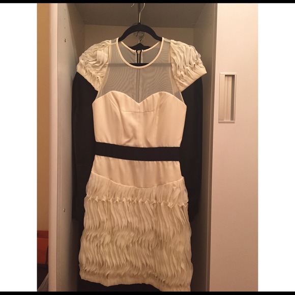 MILLY FEUILLE COUTURE EMBROIDERY CAP SLEEVE DRESS - Picture 2 of 4