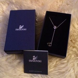 💯% Authentic SWAROVSKI AMETHYST Drop Necklace