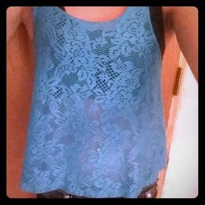 Razorback sheer tank top