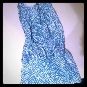 Aqua blue tribal dress