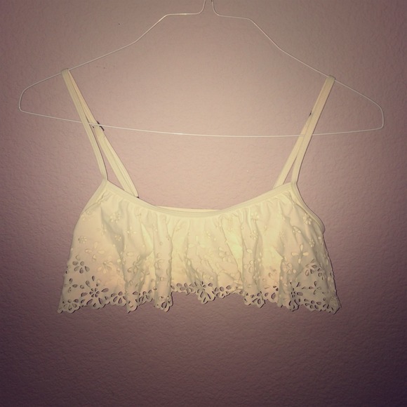 White bathing suit top