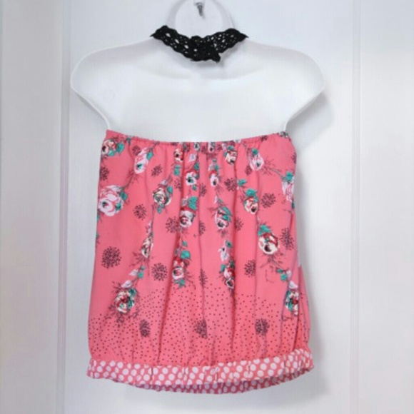 Pink Roses Halter Top - Picture 2 of 4