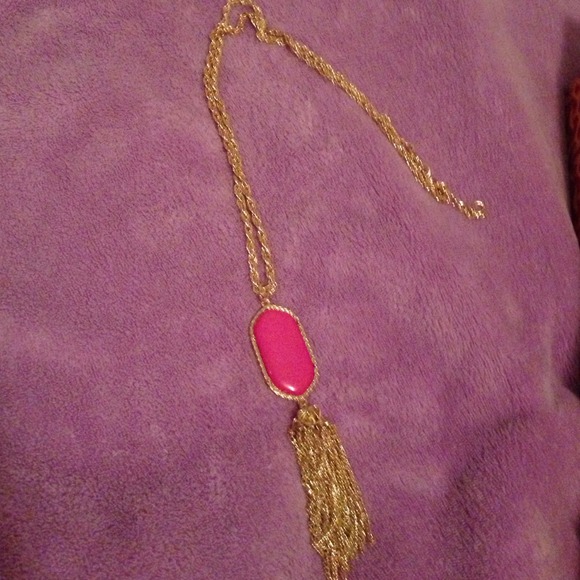 Kendra Scott inspired Rayne necklace in pink
