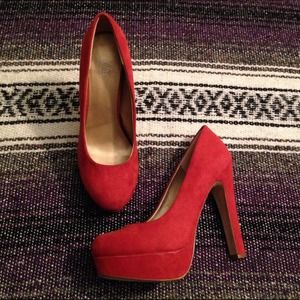Red Suede Heels