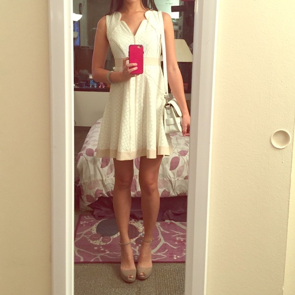 Ann Taylor Eyelet Sweetheart Dress