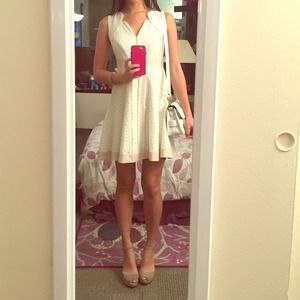 Ann Taylor Eyelet Sweetheart Dress