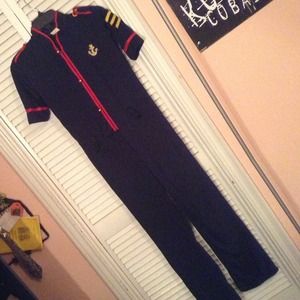 Navy jumpsuit costume