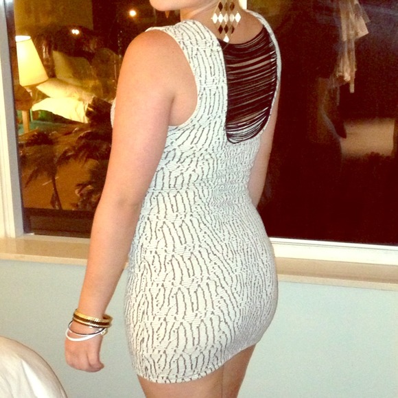 Black and Tan bodycon dress