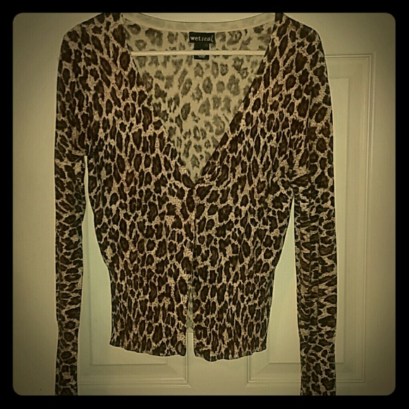 Leopard print cardigan