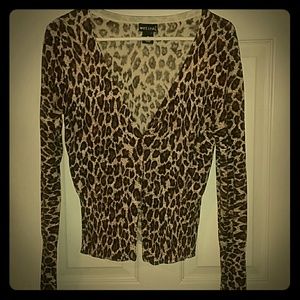 Leopard print cardigan