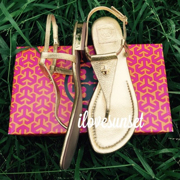 {Tory Burch} Britton Flat Thong Sandals - Picture 2 of 4