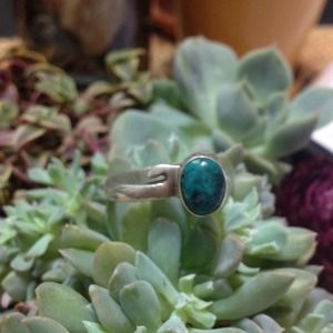 turquoise ring with wave