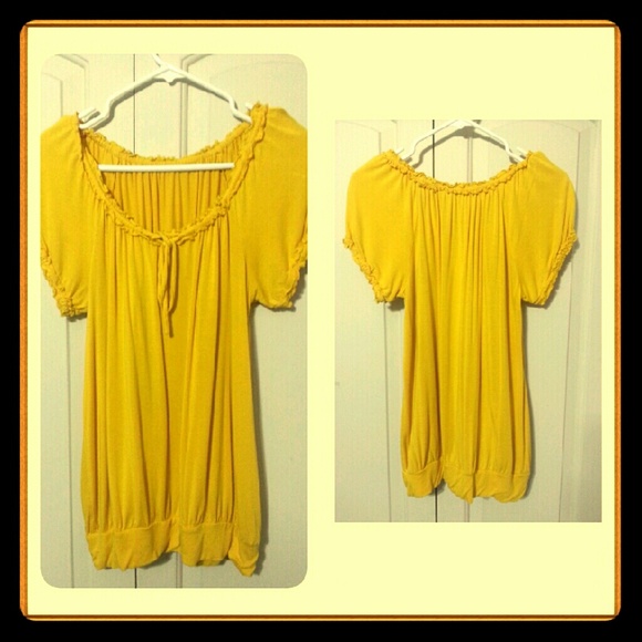 Yellow top. Very light material