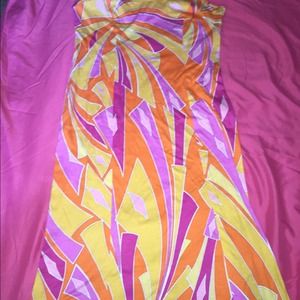 Orange pink & yellow summer/ spring dress