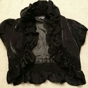 Ruffle crop jacket