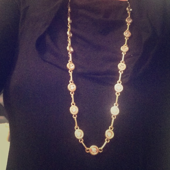 Long gold statement Necklace
