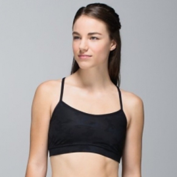 lululemon athletica Tops - NWT Lululemon Flow Y Bra Black savasana Camo 8