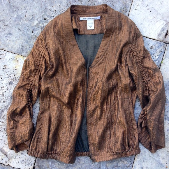 Diane von Furstenburg Sheer Zip-up Cardigan