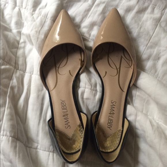 Sam & Libby D'orsay flats - black nude colorblock