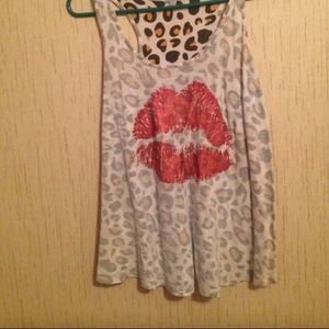 Cheetah print tank top