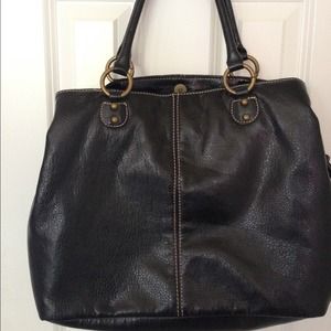 Black bag, gold trim