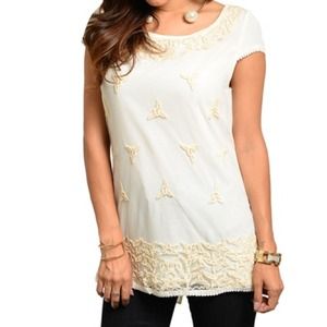 Gorgeous Back Detail Ivory Top