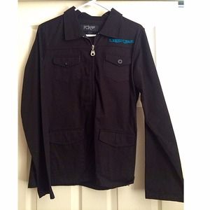 Black Fox Rider Zip Up Jacket.