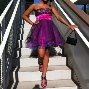 Homecoming Colorful Speechless Dress