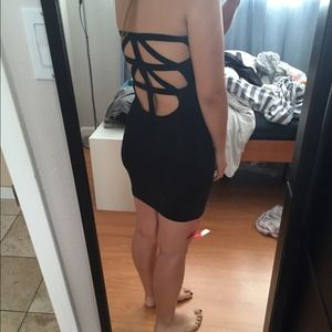 ASOS petite cutout BodyCon dress and F21 Shorts