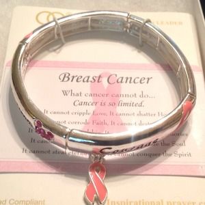 Absolutely beautiful breast cancer bracelet.