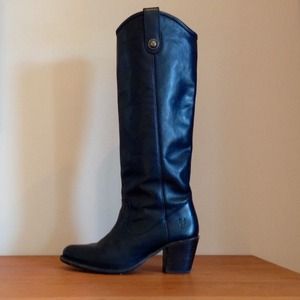 Frye Jackie Button Tall Boots in Black