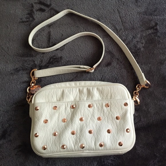 White and rose gold mini purse