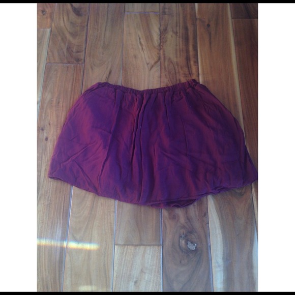 Brandy Melville High Waisted Maroon Skirt