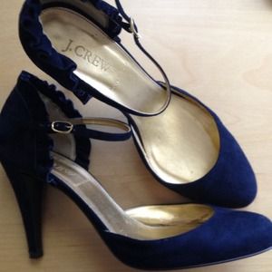 J.crew D'orsay suede heels