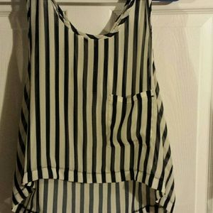 Striped top.