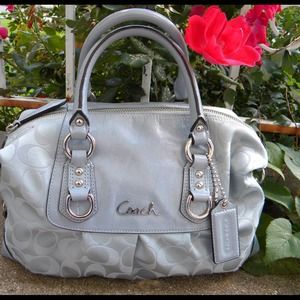 Coach Ashley F15443 Signature Bag - Blue Grey