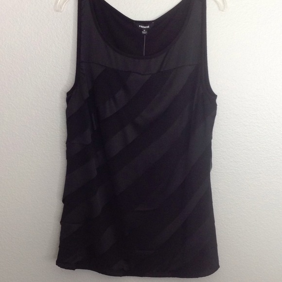 New Black and Satin Top