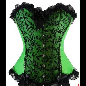 Green and black corset... Never used  SIZE SMALL