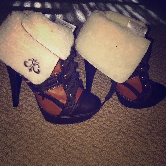 High heeled boots!