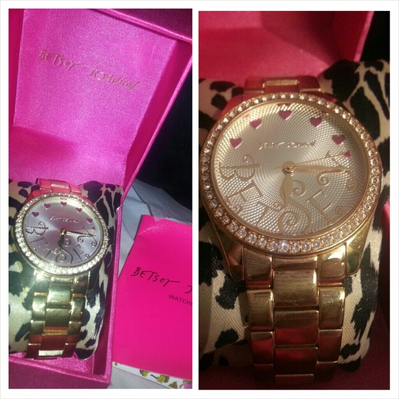 Authentic Betsey Johnson Gold Watch in Box main image 4