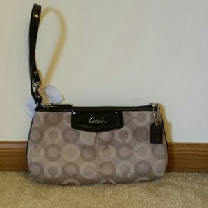 Coach Genuine Signature large wristlet
