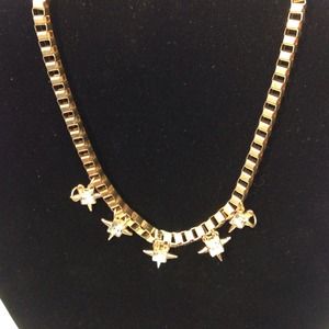 Mini spike crystal necklace. Material girl