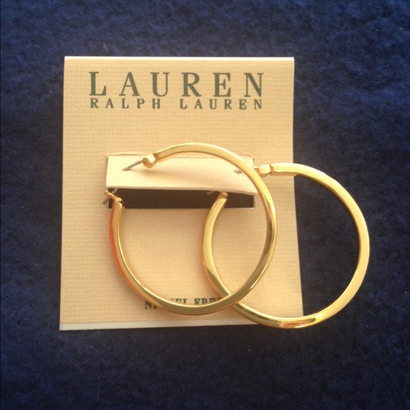 Ralph Lauren gold hoop earrings