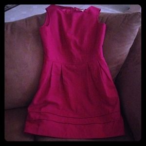Fun cranberry colored dress with pockets!!