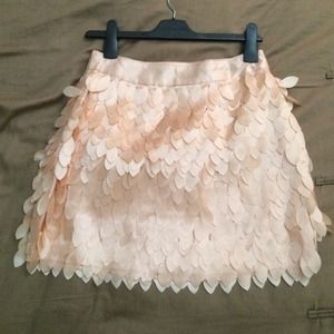 Peachy color mini skirt